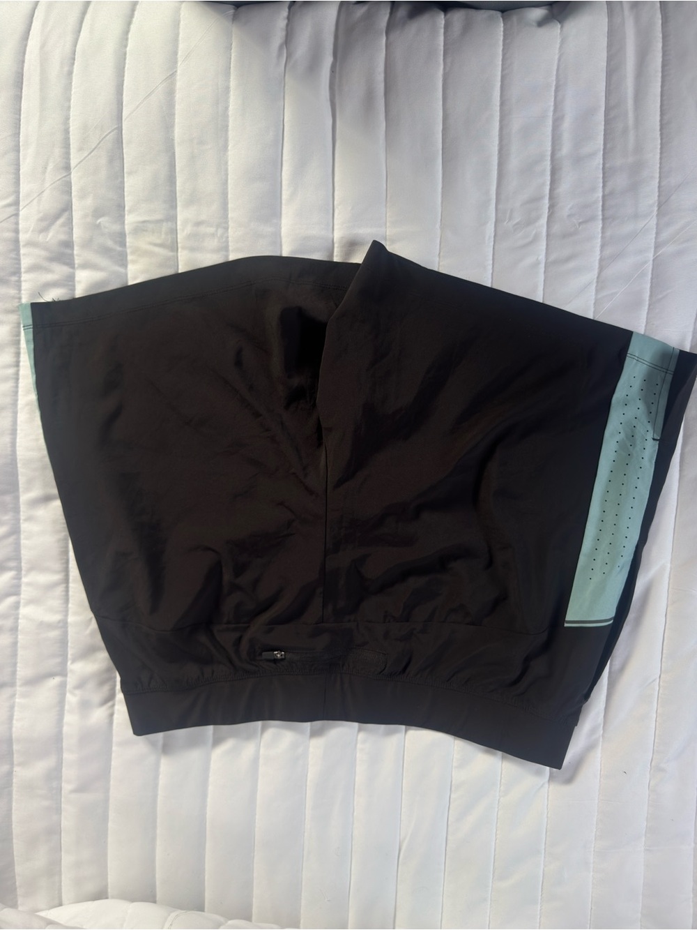 Asics Black Shorts with Light Mint Trim